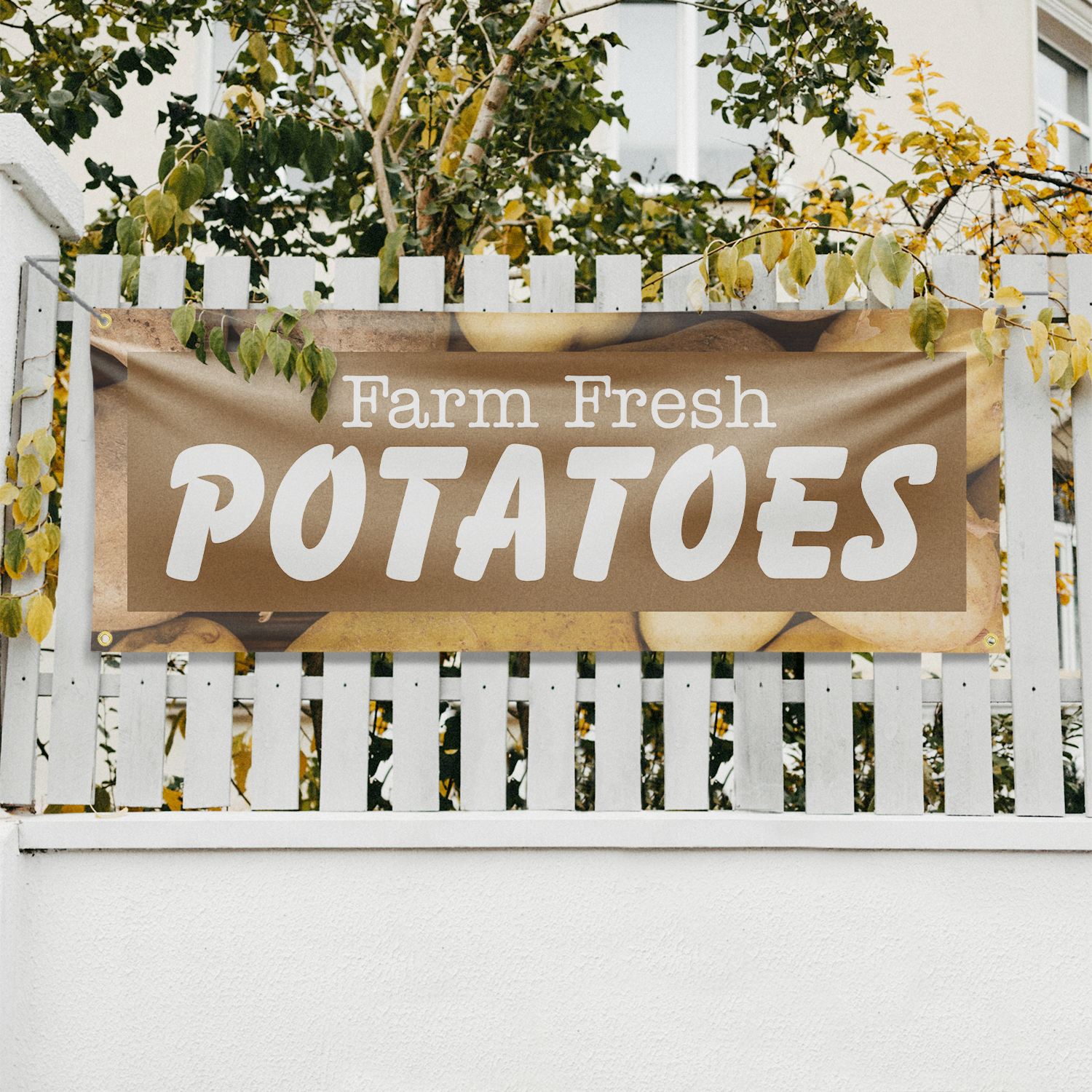 Farm Fresh Potatoes Vinyl Banner Sign with Metal Grommets Heavy-Duty | eBay