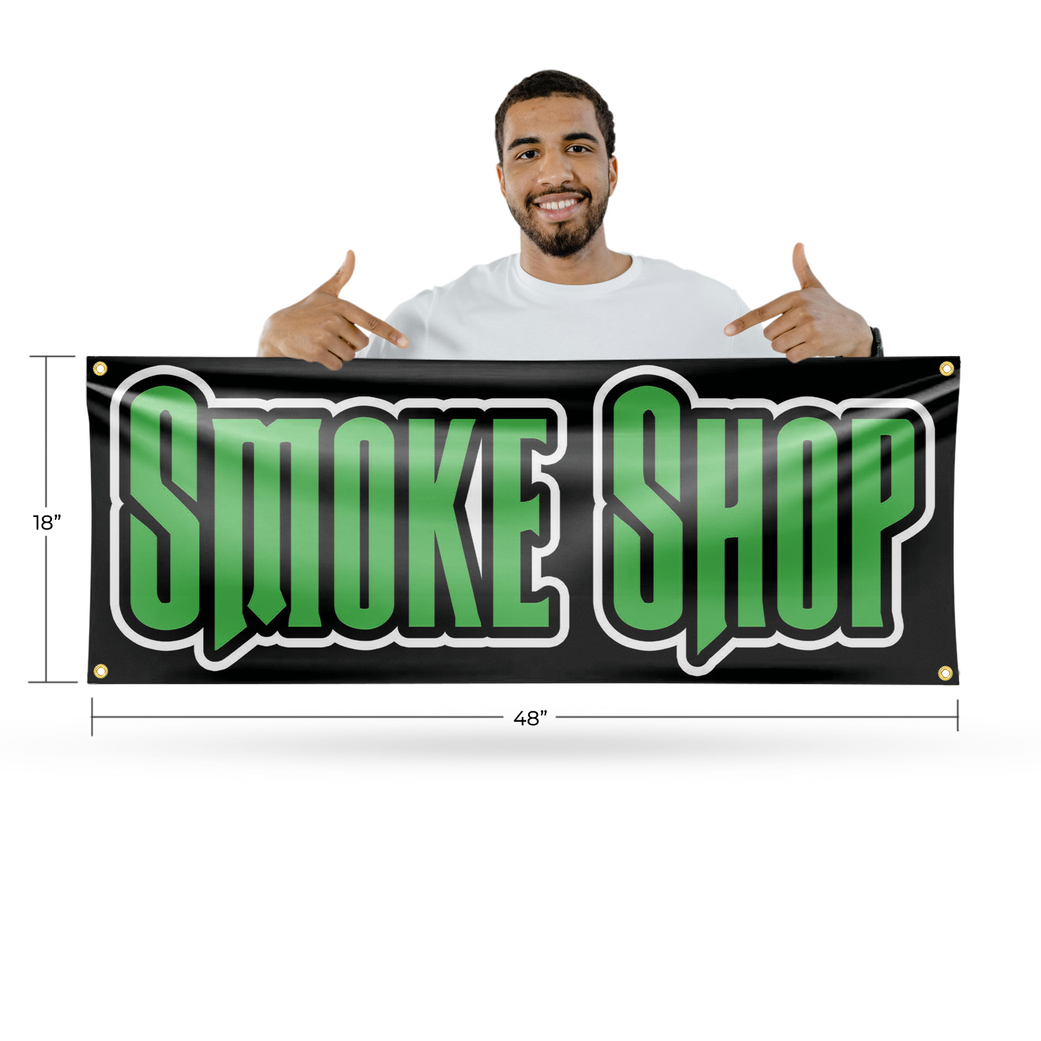 Smoke Shop 13 Unzen Vinyl Banner Schild mit Metallösen Schwerlast einseitig - Bild 8 von 21