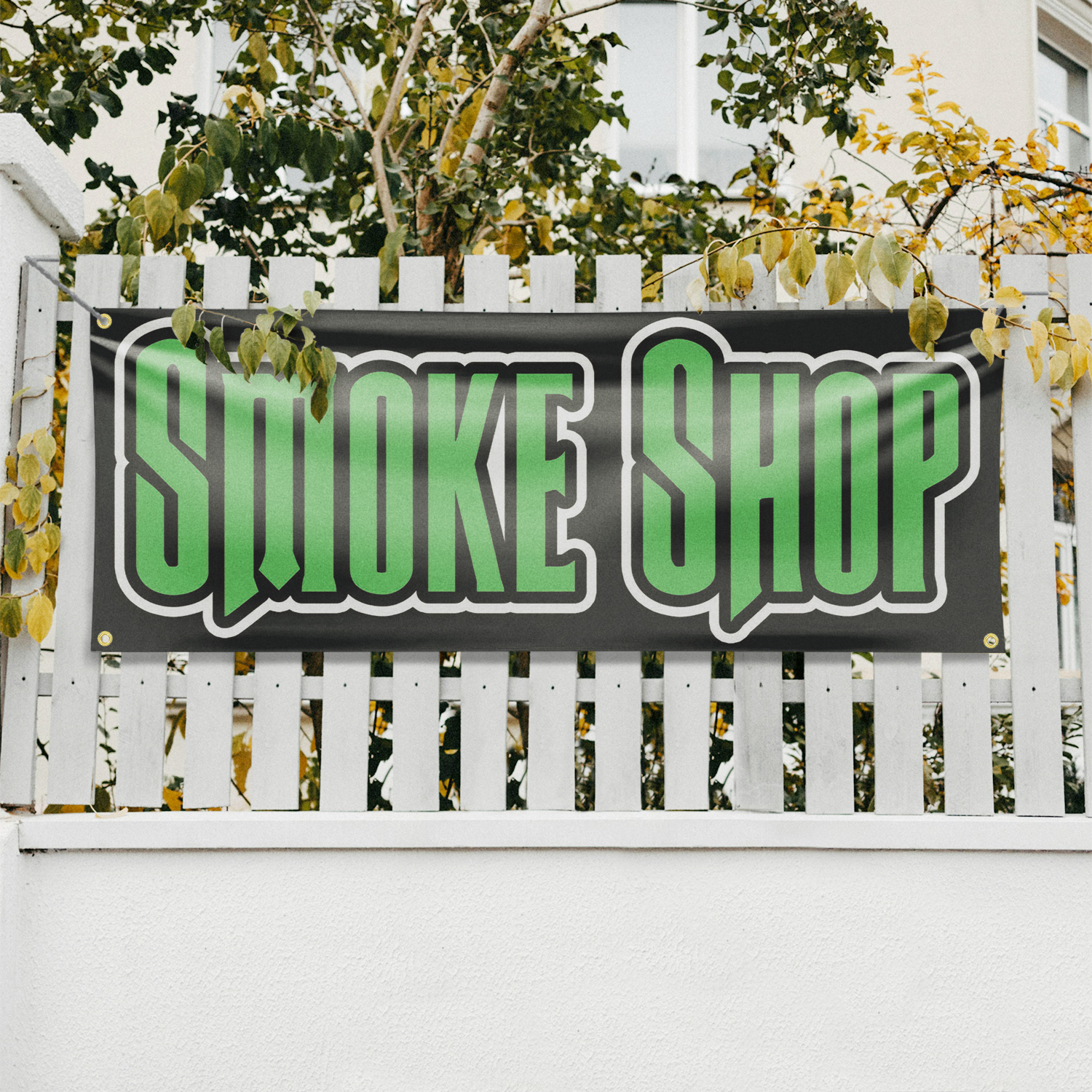 Smoke Shop 13 Unzen Vinyl Banner Schild mit Metallösen Schwerlast einseitig - Bild 10 von 21