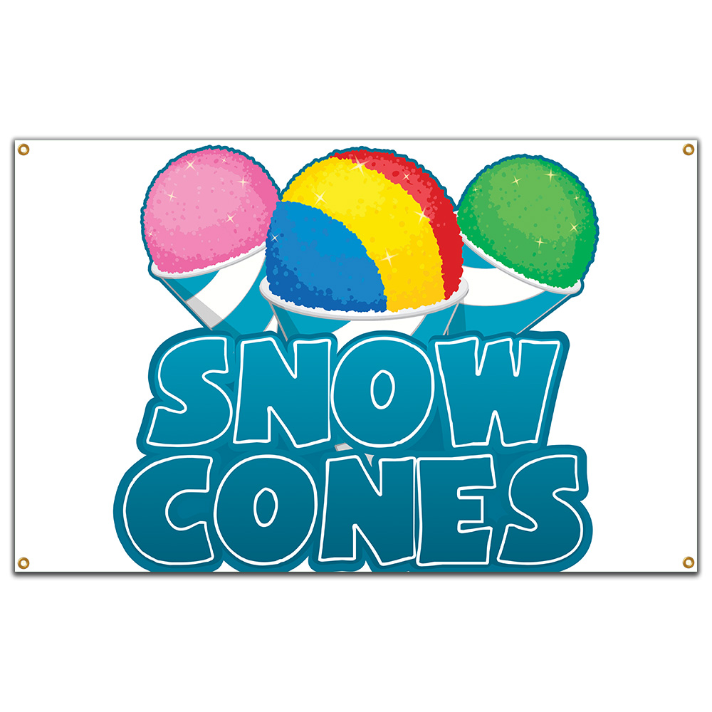 Schneekegel Banner strapazierfähig 13 Oz Vinyl mit Ösen einseitig - Bild 7 von 11