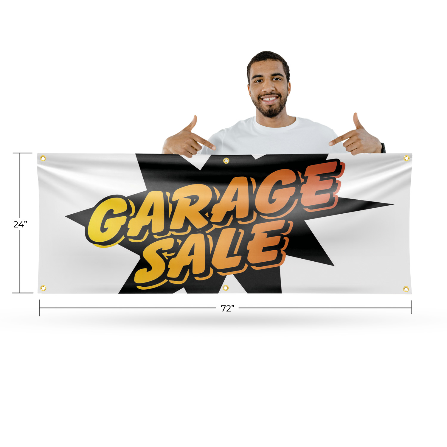 forsale 看板 USA Garage Sale 13 oz Vinyl Banner Sign with Metal