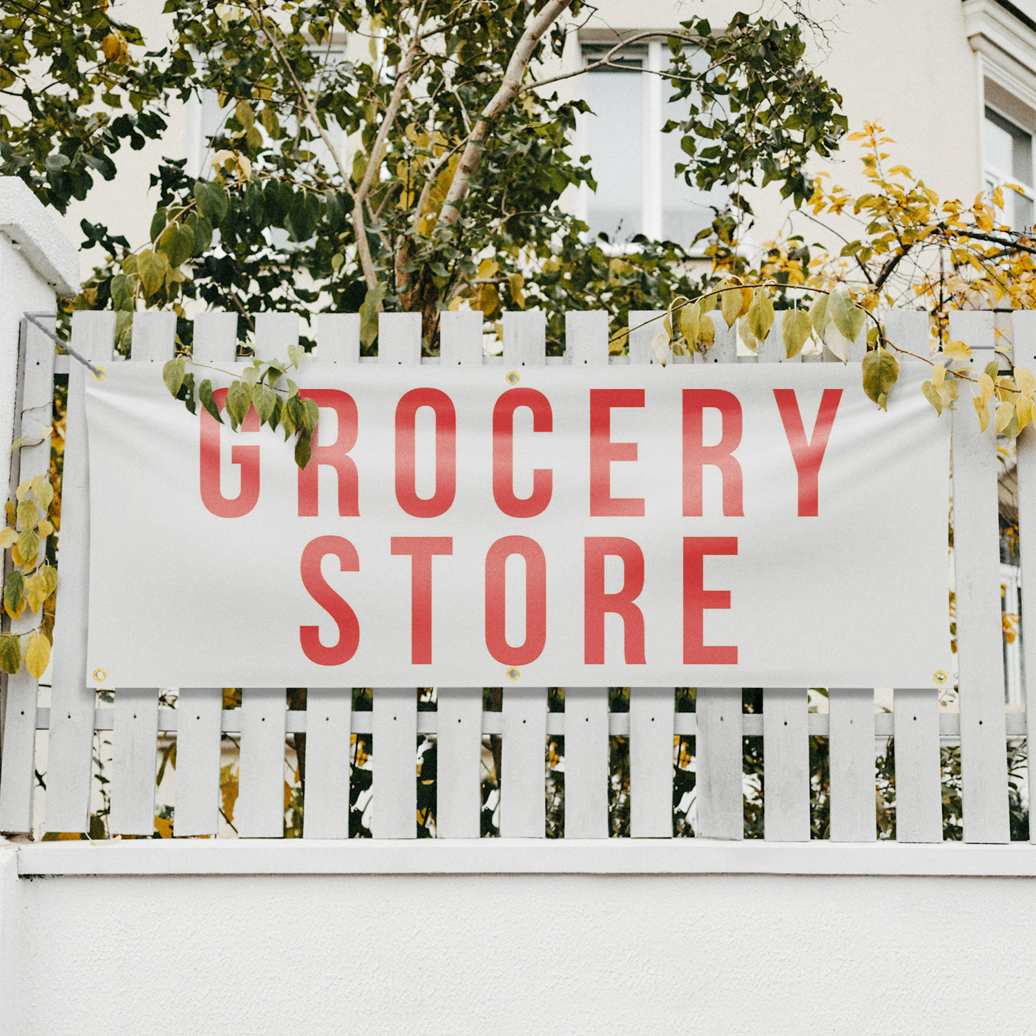 Grocery Store Vinyl Banner Sign with Metal Grommets Heavy-Duty Single-Sided - Picture 15 of 21