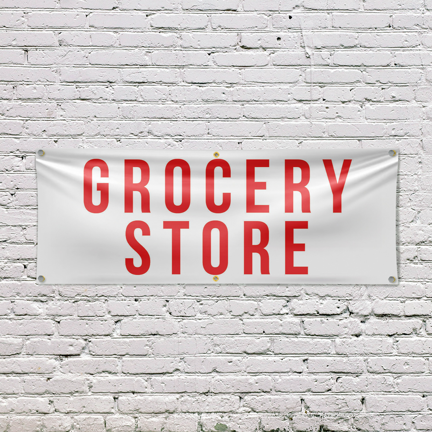 Grocery Store Vinyl Banner Sign with Metal Grommets Heavy-Duty Single-Sided - Picture 16 of 21