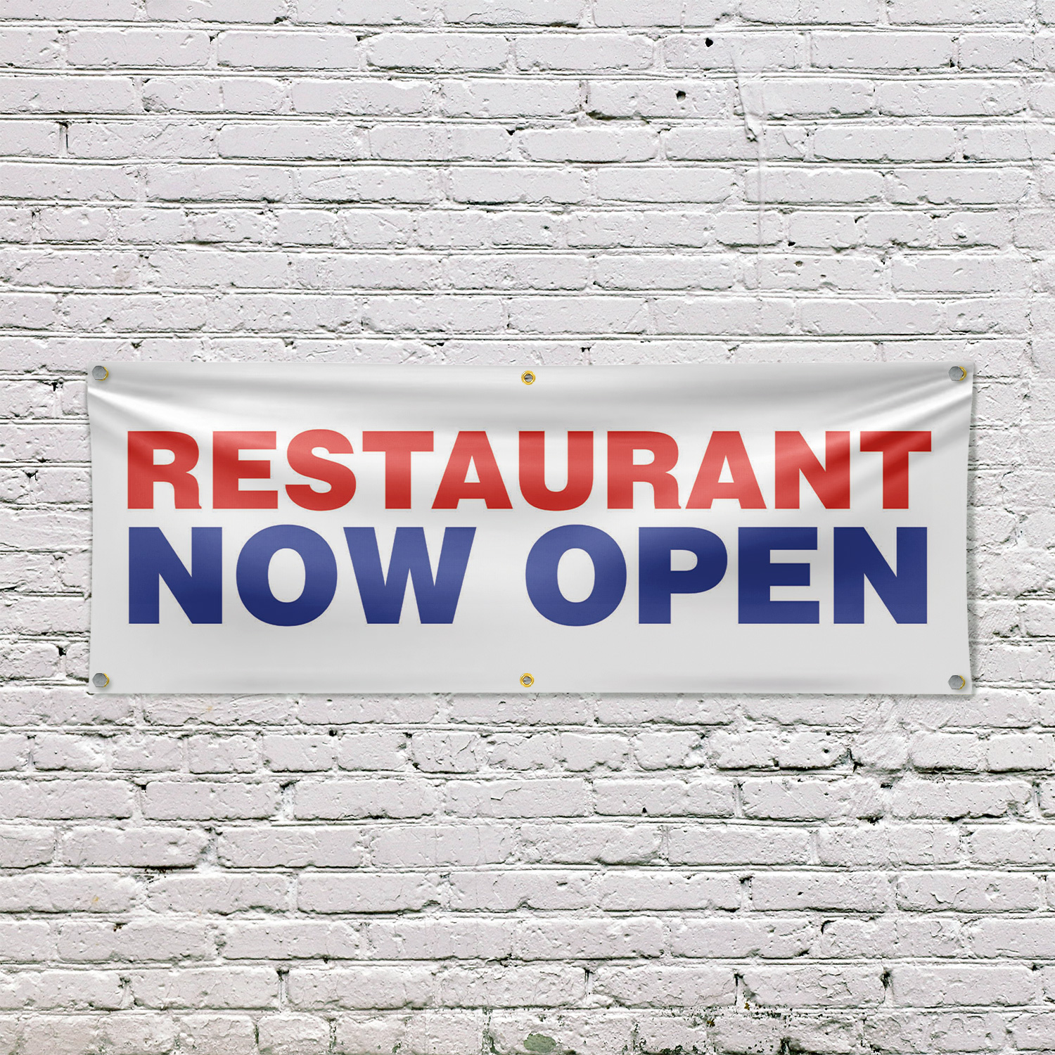 Restaurant Now Open Vinyl Banner Sign with Metal Grommets Heavy-Duty - Picture 16 of 21