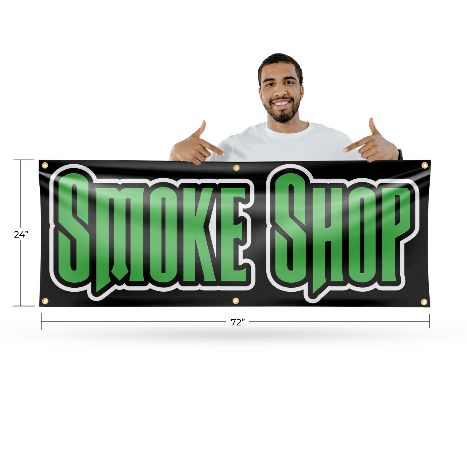 Smoke Shop 13 Unzen Vinyl Banner Schild mit Metallösen Schwerlast einseitig - Bild 13 von 21