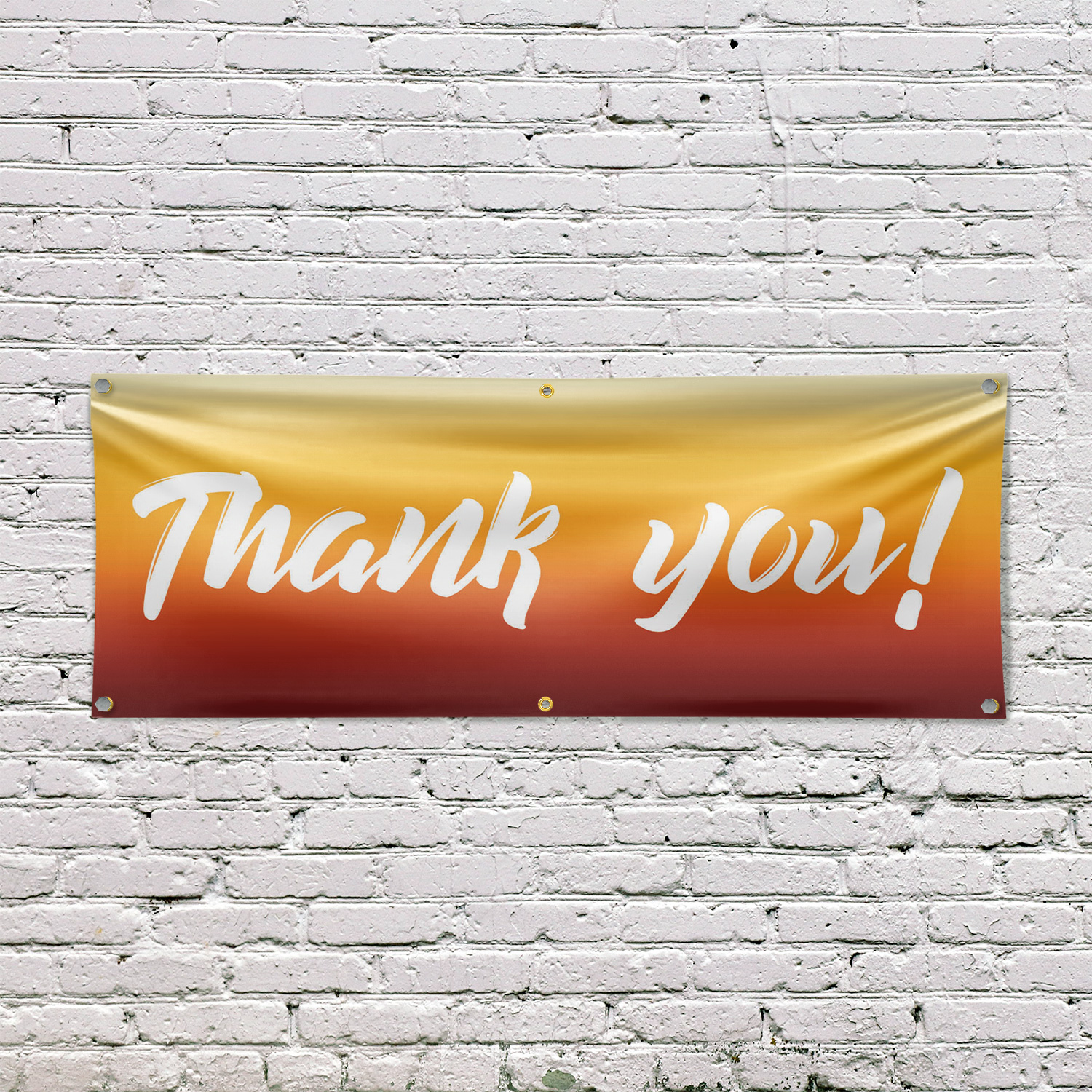 Thank You 13 oz Vinyl Banner Sign with Metal Grommets Heavy-Duty Single-Sided - Picture 11 of 21