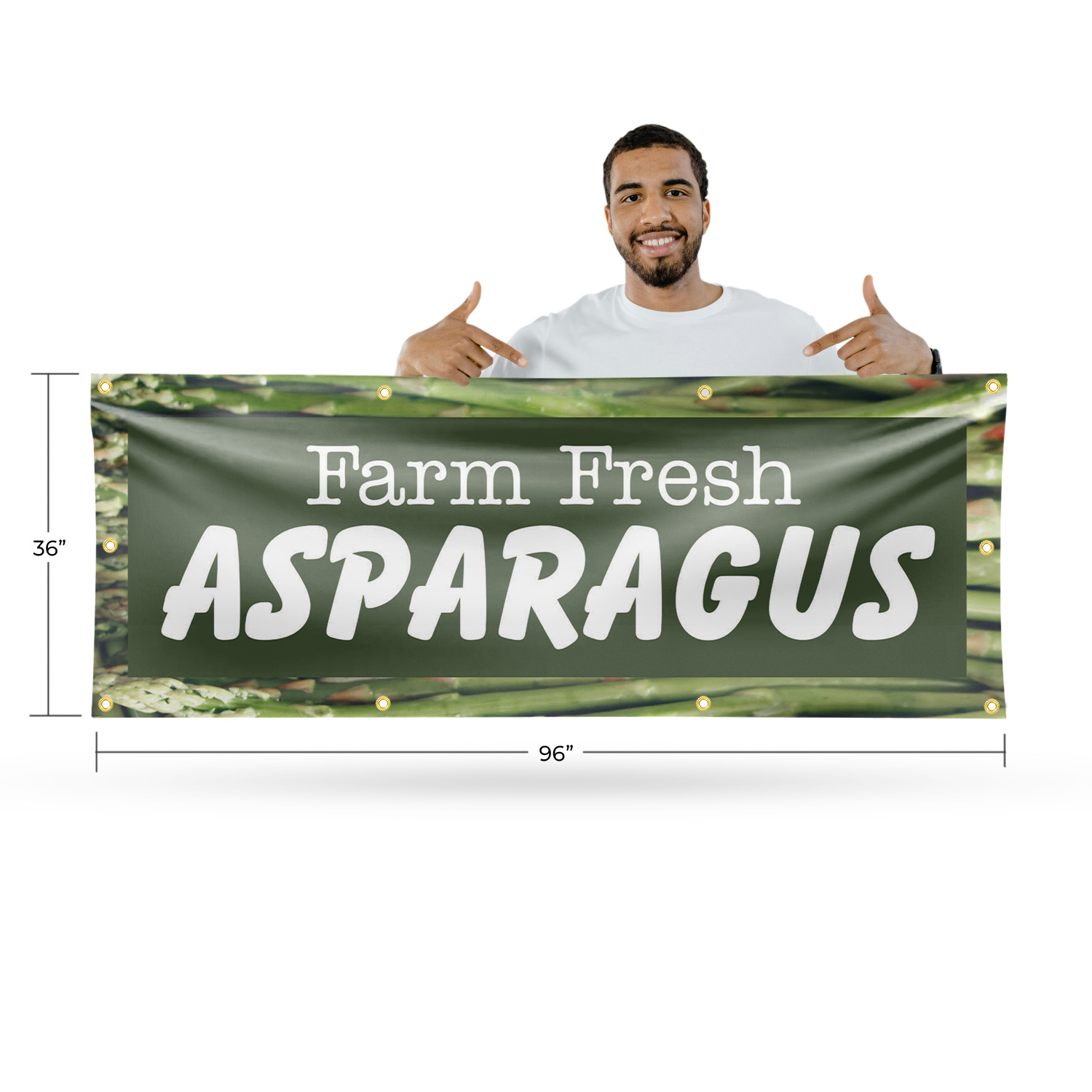 Farm Fresh Asparagus Vinyl Banner Sign with Metal Grommets Heavy-Duty - Picture 18 of 21