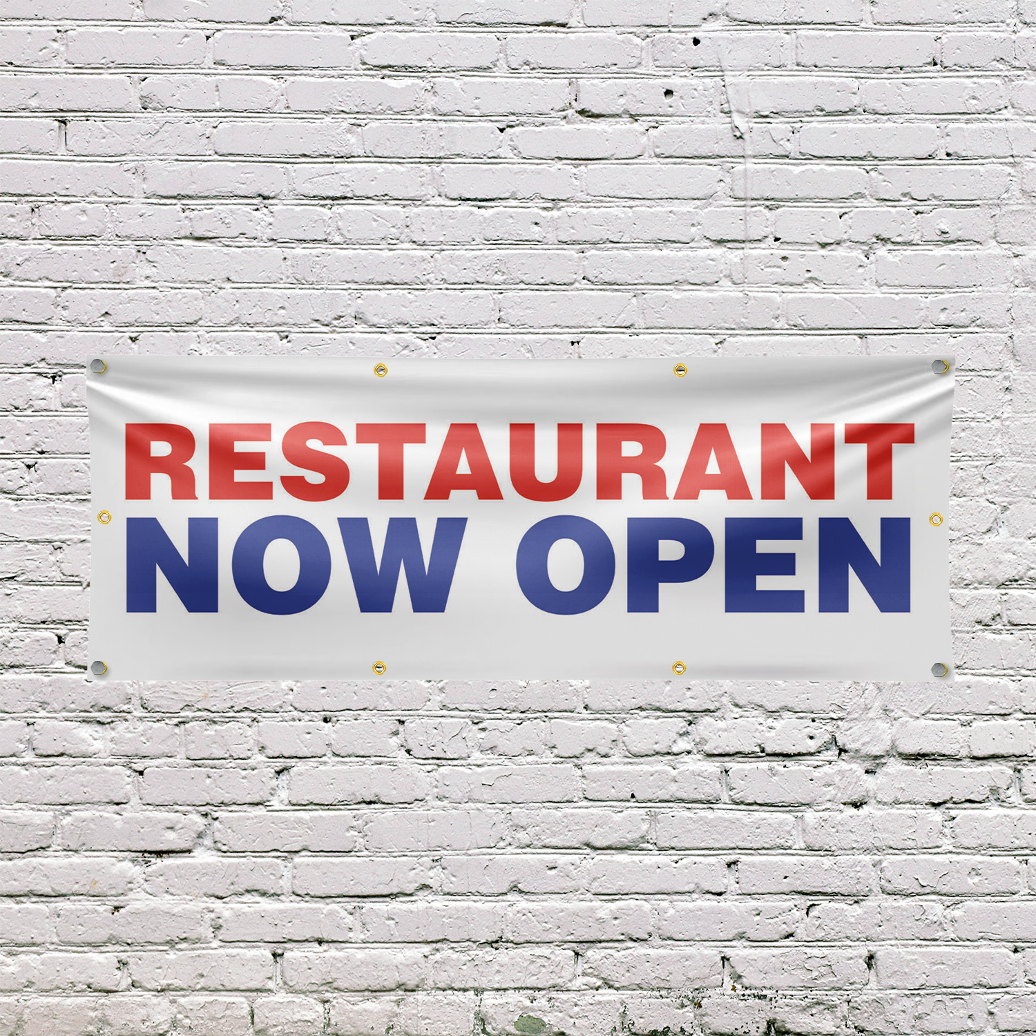 Restaurant Now Open Vinyl Banner Sign with Metal Grommets Heavy-Duty - Picture 21 of 21