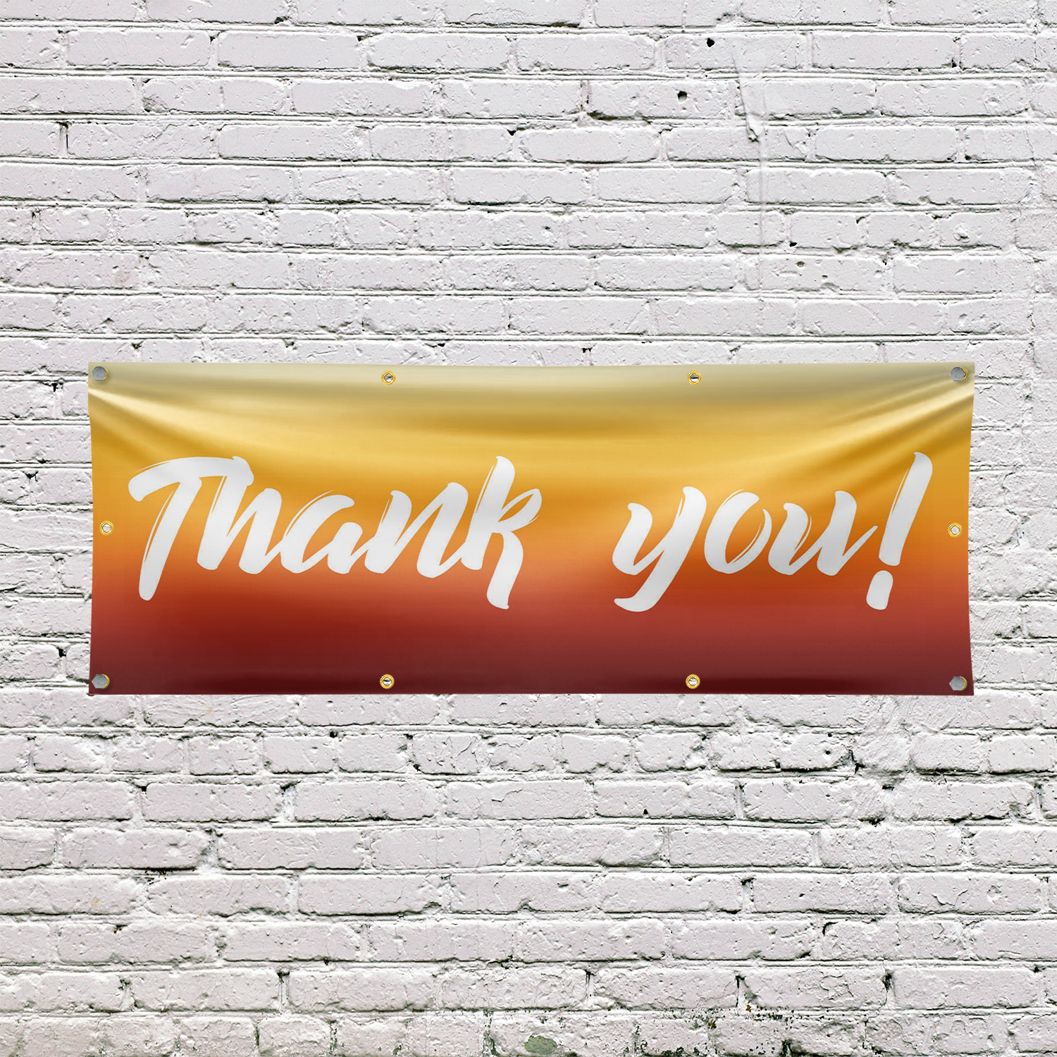 Thank You 13 oz Vinyl Banner Sign with Metal Grommets Heavy-Duty Single-Sided - Picture 16 of 21