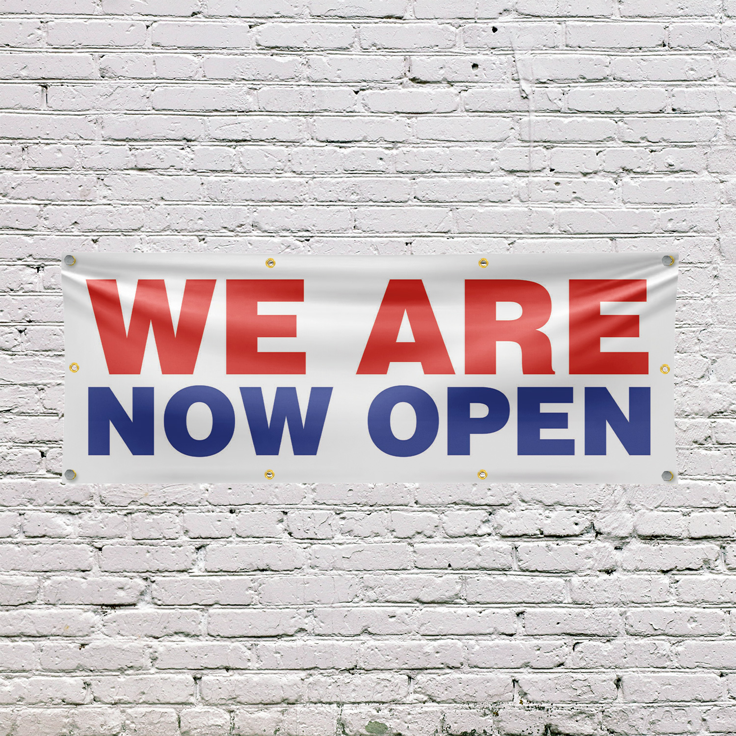 We Are Now Open Vinyl Banner Schild mit Metallösen strapazierfähig einseitig - Bild 21 von 21