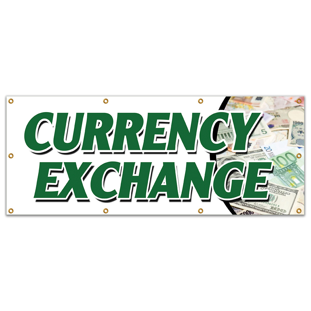 CURRENCY EXCHANGE BANNER SIGN best conversion rate fast low cost dollar - Picture 7 of 10
