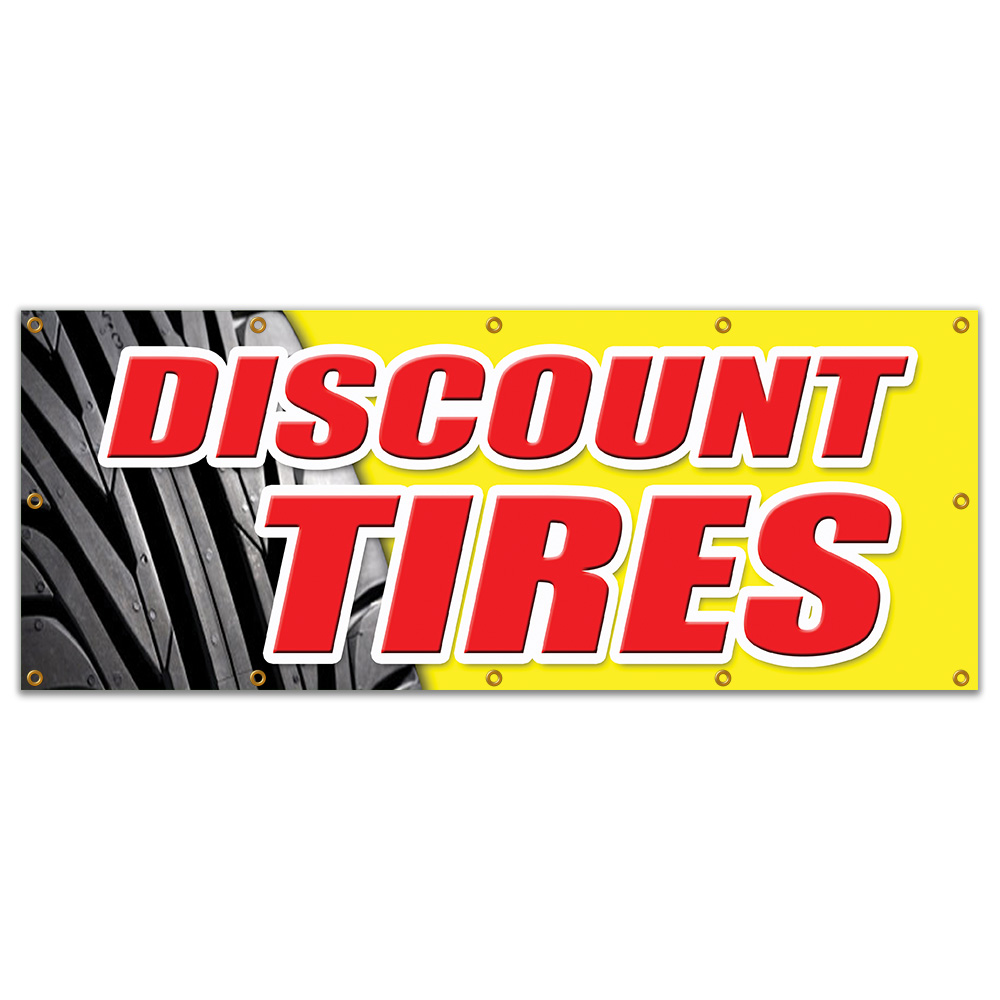 DISCOUNT TIRES BANNER SIGN sale installation balance alignment service - Picture 9 of 10