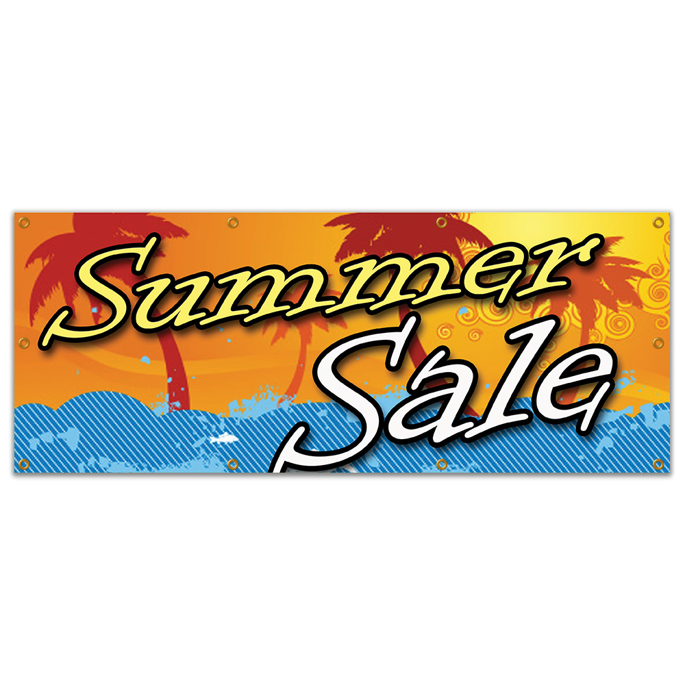 SUMMER SALE BANNER SIGN store clearance signs huge 50% off - Picture 7 of 10