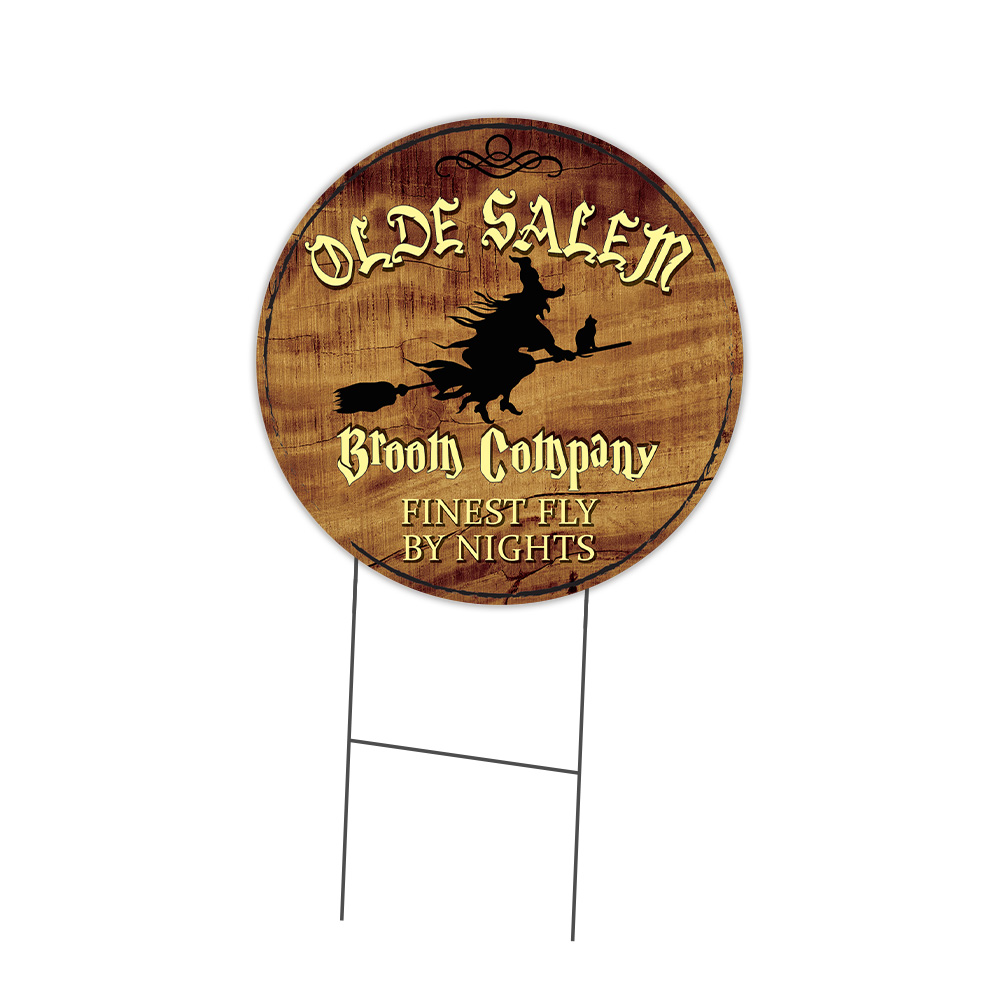 SignMission Olde Salem Circle Yard Sign, Rigid Plastic Or Decal