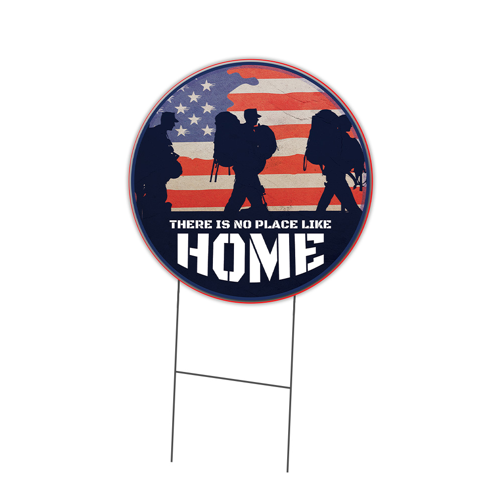 SignMission There Is No Place Like Home Circle Yard Sign, Rigid Plastic Or Decal
