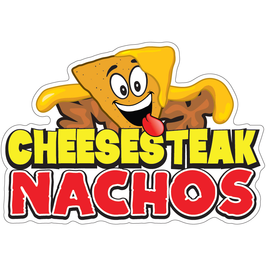 Cheesesteak Nachos Decal Concession Stand Food Truck Sticker