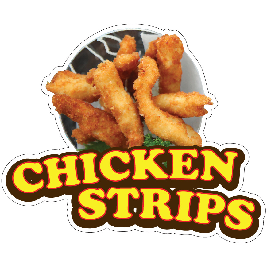 Chicken Strips Decal Concession Stand Food Truck Sticker