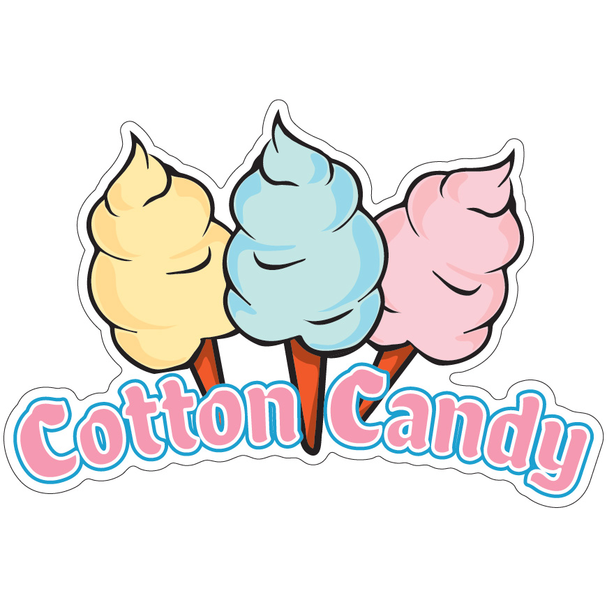 Cotton Candy Decal Concession Stand Food Truck Sticker