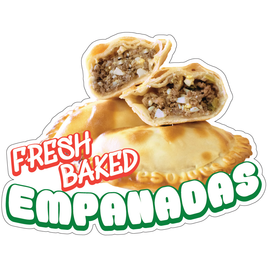Fresh Baked Empanadas Decal Concession Stand Food Truck Sticker