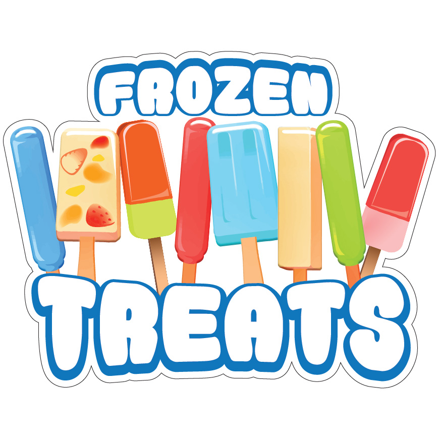 Frozen Treats Decal Concession Stand Food Truck Sticker