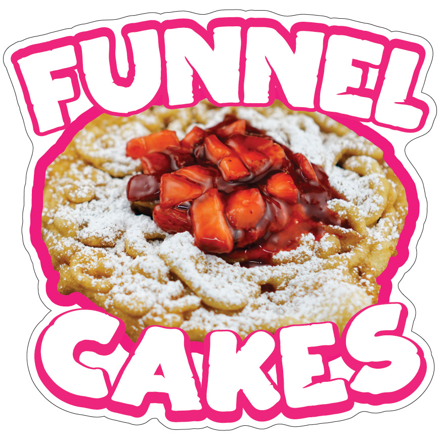 Funnel Cakes 2 Decal Concession Stand Food Truck Sticker