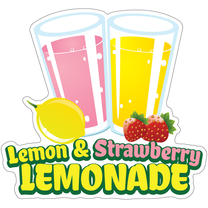 Lemon And Strawberry Lemonade Decal Concession Stand Food Truck Sticker