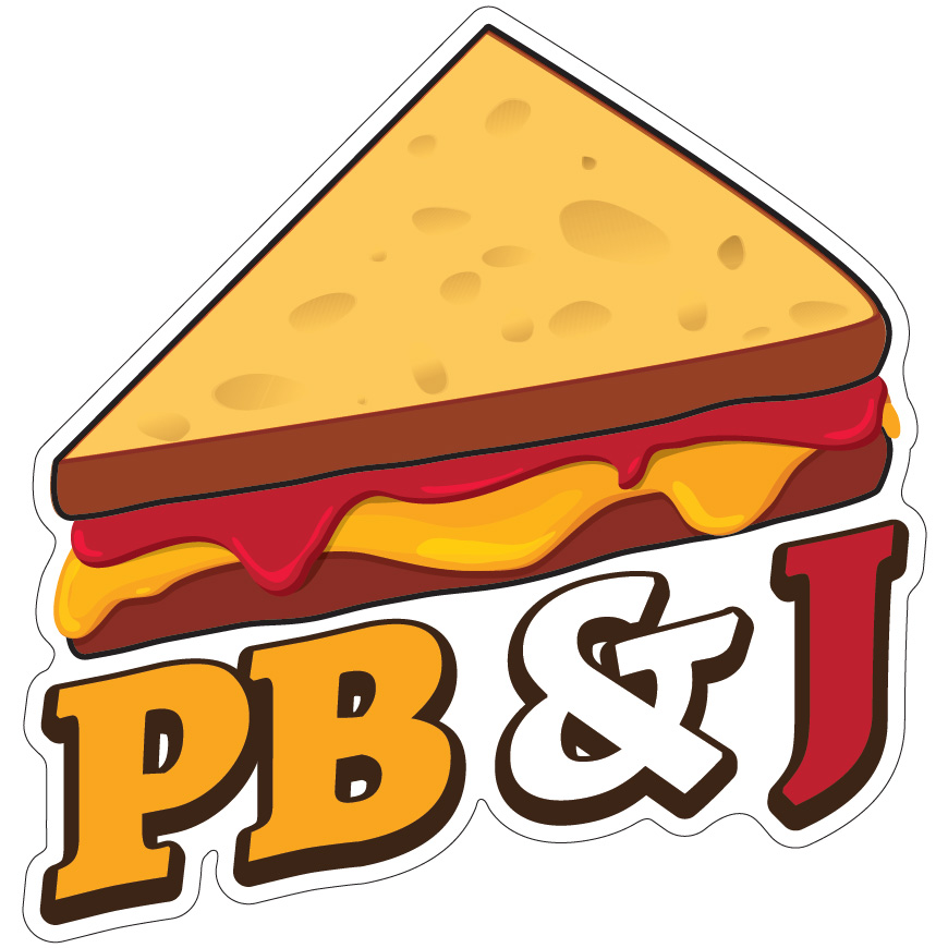 PB & J Decal Concession Stand Food Truck Sticker