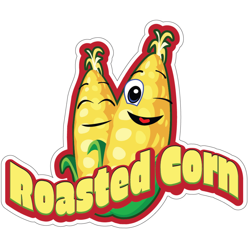 Roasted Corn Decal Concession Stand Food Truck Sticker