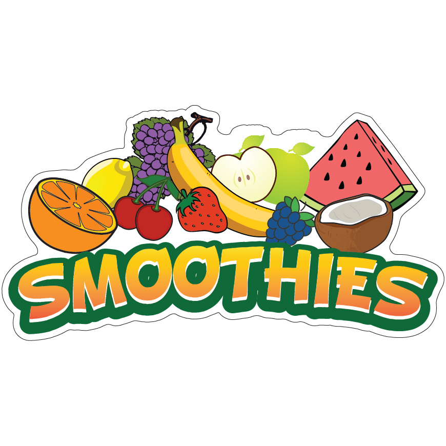 Smoothies Decal Concession Stand Food Truck Sticker