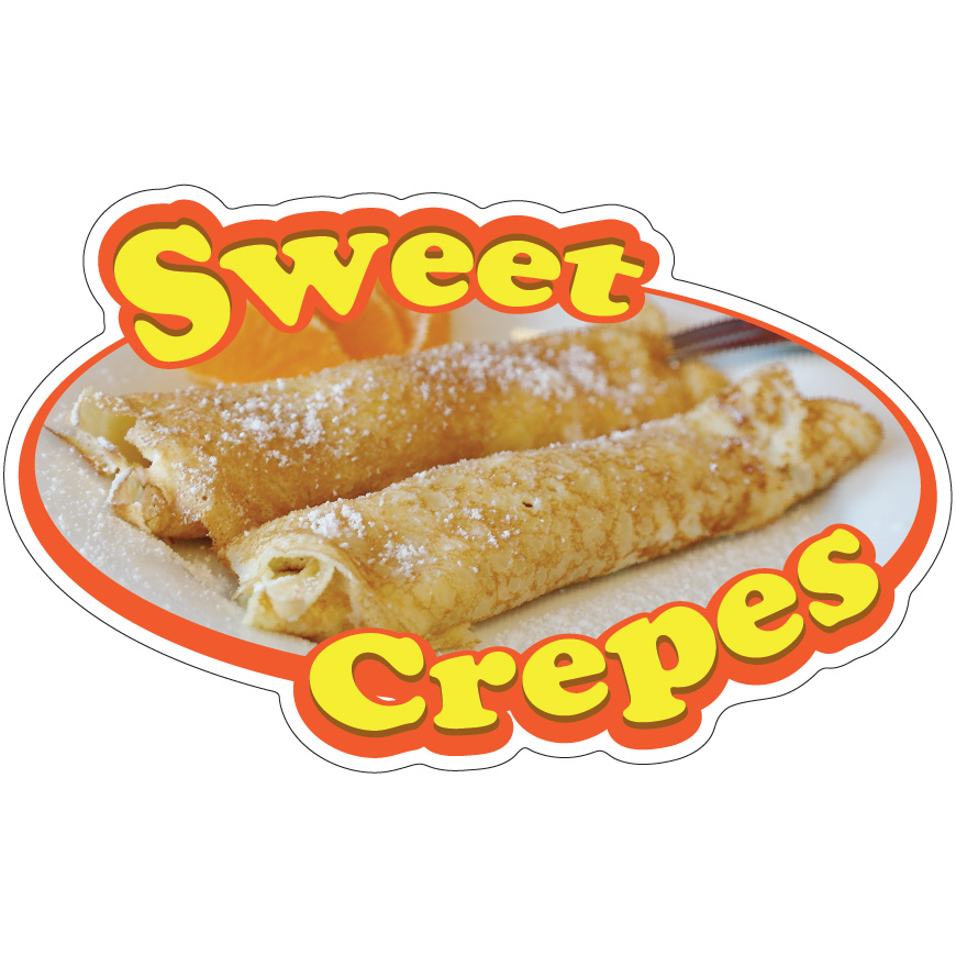 Sweet Crepes Decal Concession Stand Food Truck Sticker