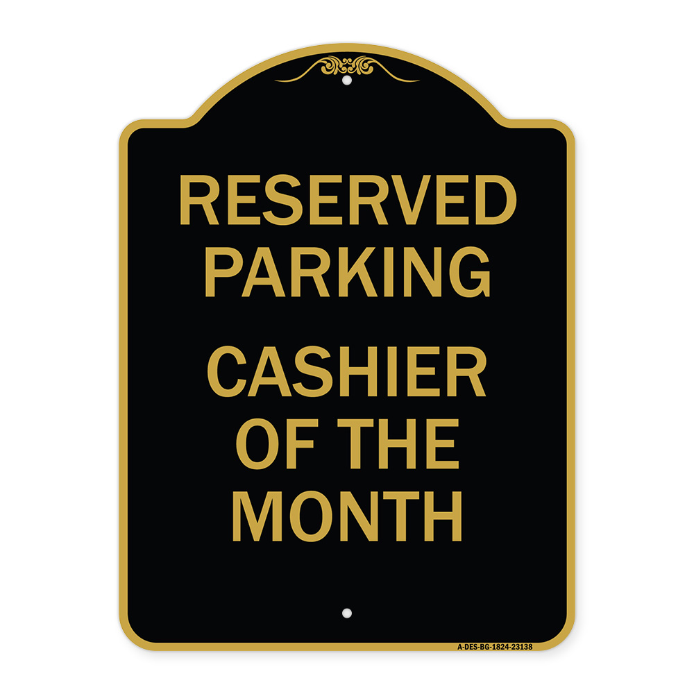 Designer Series - Cajero de estacionamiento reservado del mes aluminio calibre pesado - Imagen 5 de 7