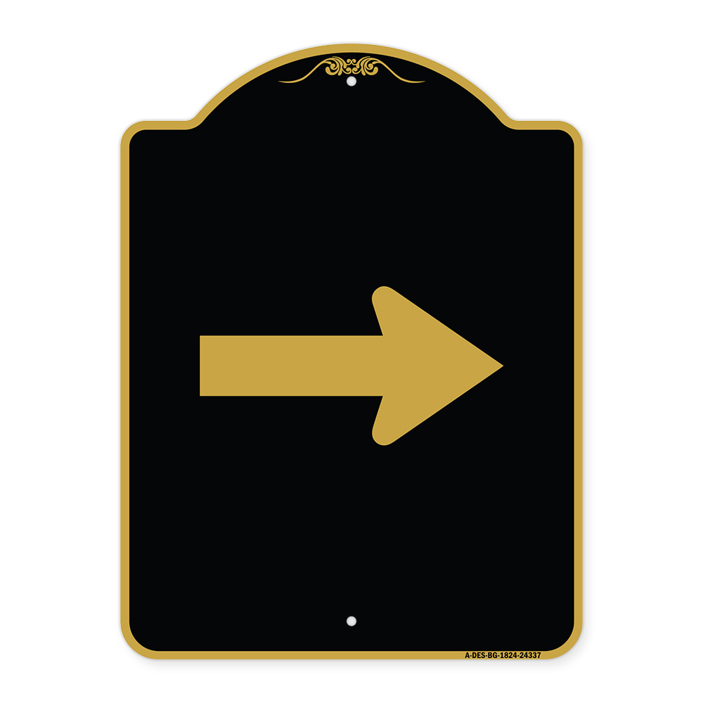 Designer Series - Arrow (Green) Heavy Gauge Aluminum Architectural Sign - Picture 5 of 7