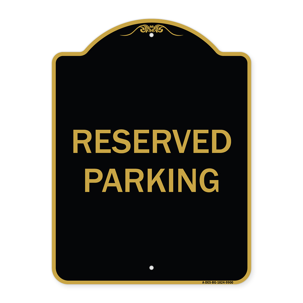 Serie Designer - Letrero arquitectónico de aluminio de calibre pesado de estacionamiento reservado - Imagen 5 de 7