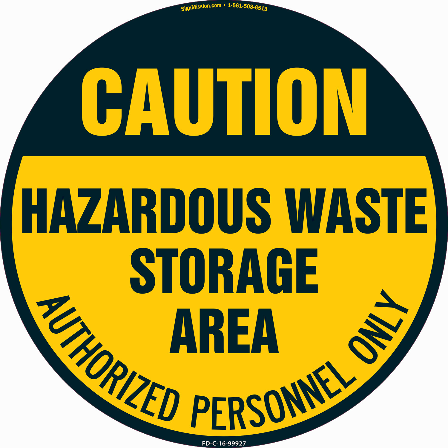 Hazardous Waste 16″ Non-Slip Floor Marker |�Made in The USA