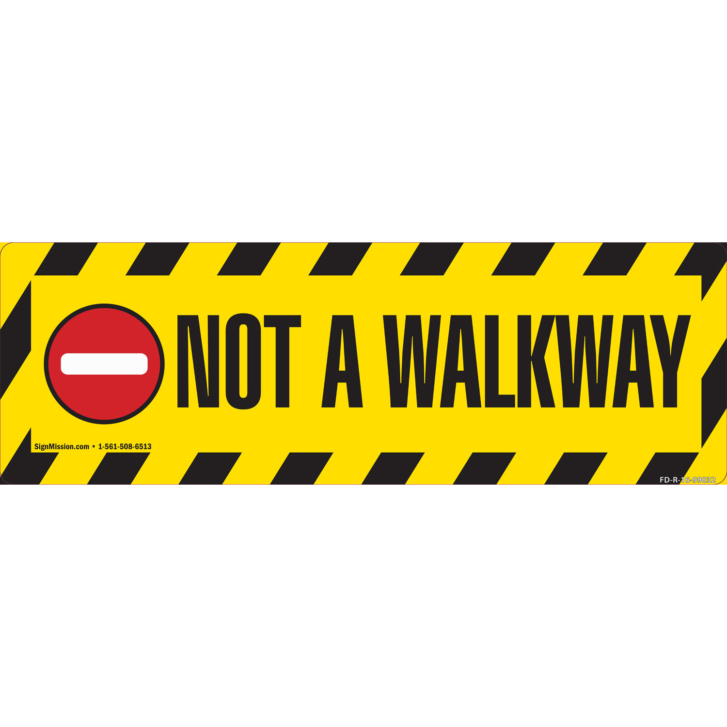 Not A Walkway 18″ Non-Slip Floor Marker |�Made in The USA
