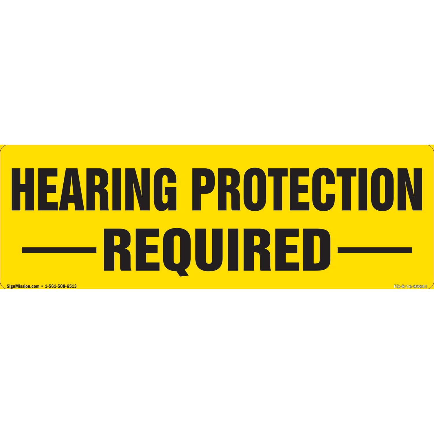 Hearing Protection Required 18″ Non-Slip Floor Marker |�Made in The USA