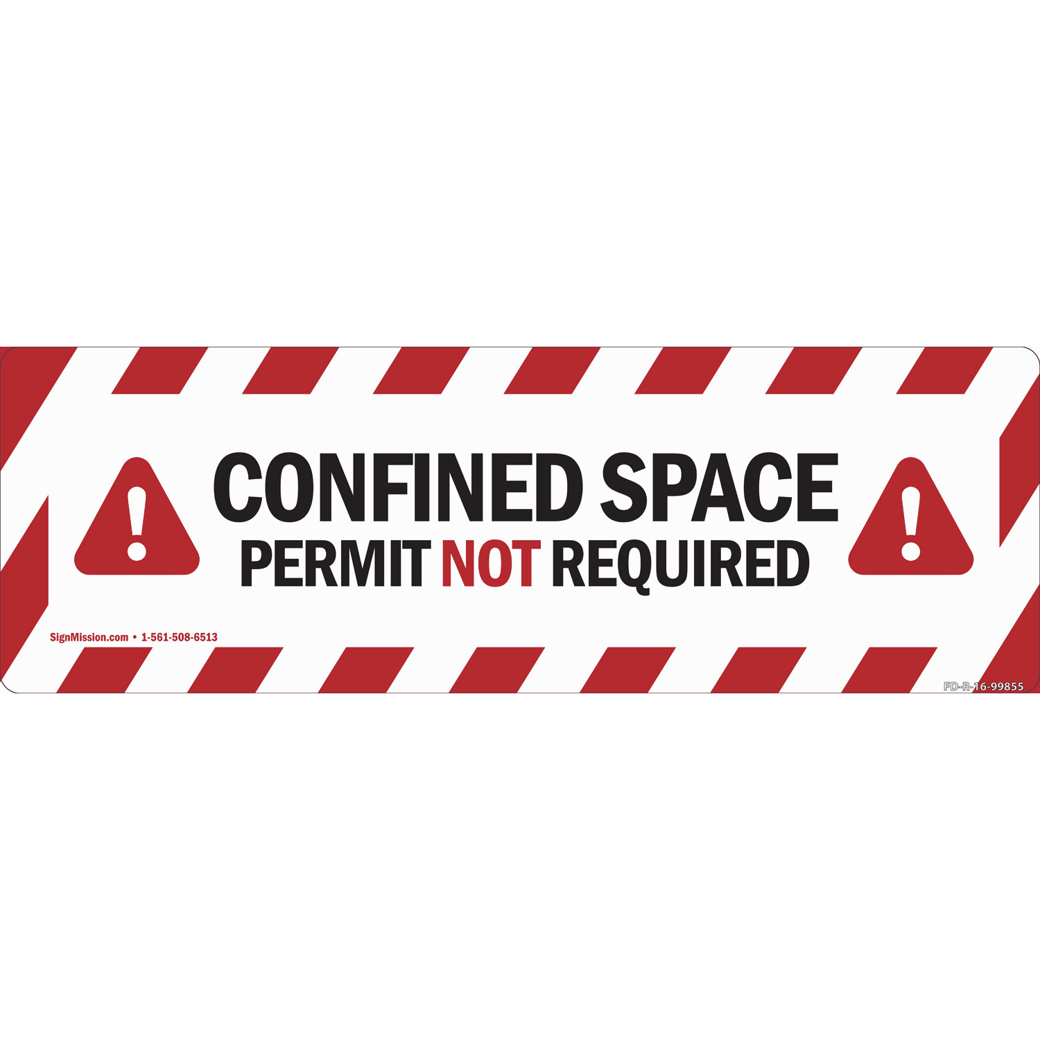 Confined Space Permit Not Required 18″ Non-Slip Floor Marker |�Made in The USA