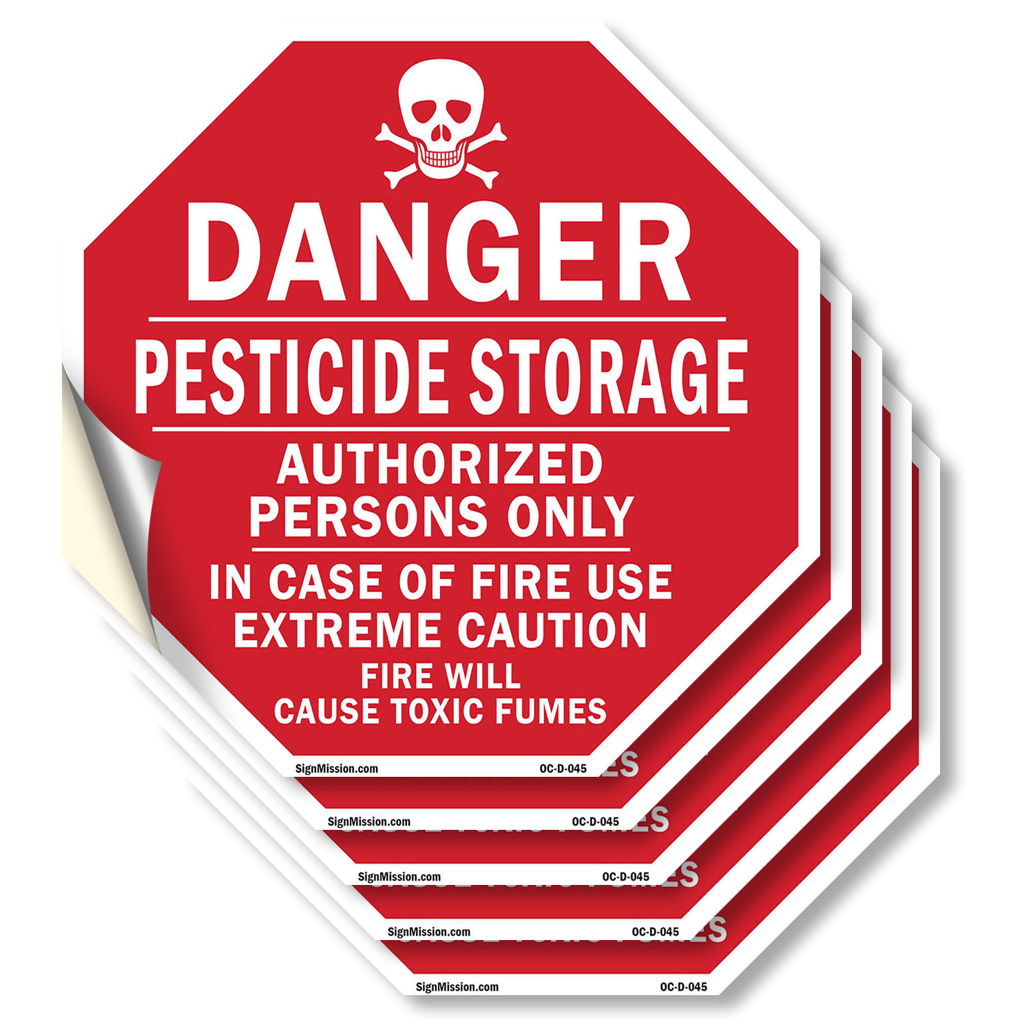 Danger Pesticide Storage Authoriz Octagon Sign Weather Resistant Made in the USA - Picture 22 of 64