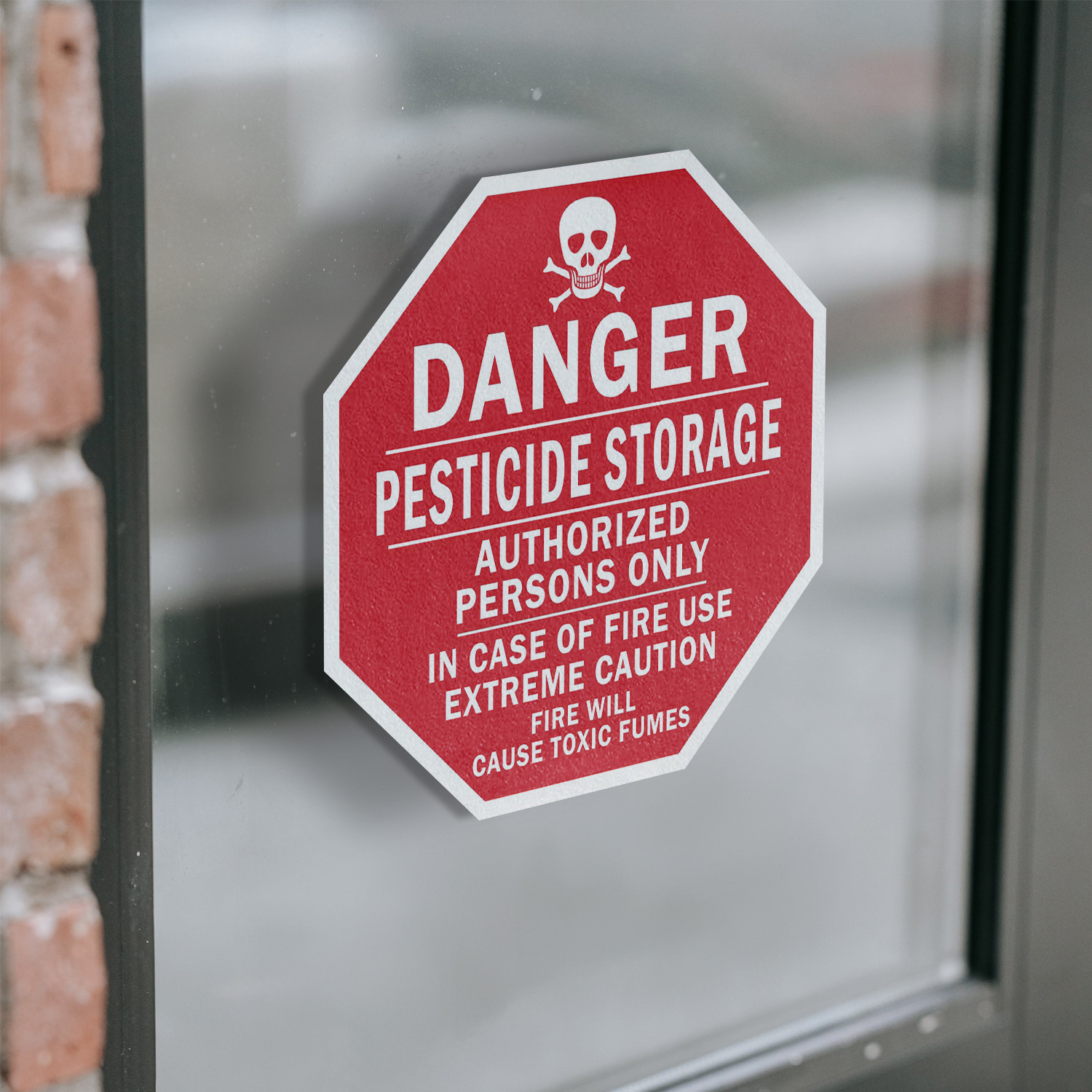 Danger Pesticide Storage Authoriz Octagon Sign Weather Resistant Made in the USA - Picture 4 of 64