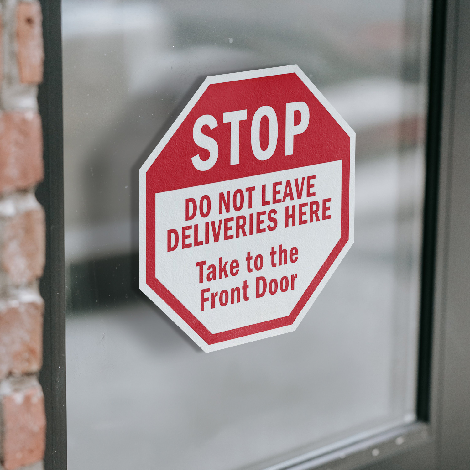 Stop Do Not Leave Deliveries Here Octagon Sign Weather Resistant Made in the USA - Picture 4 of 64