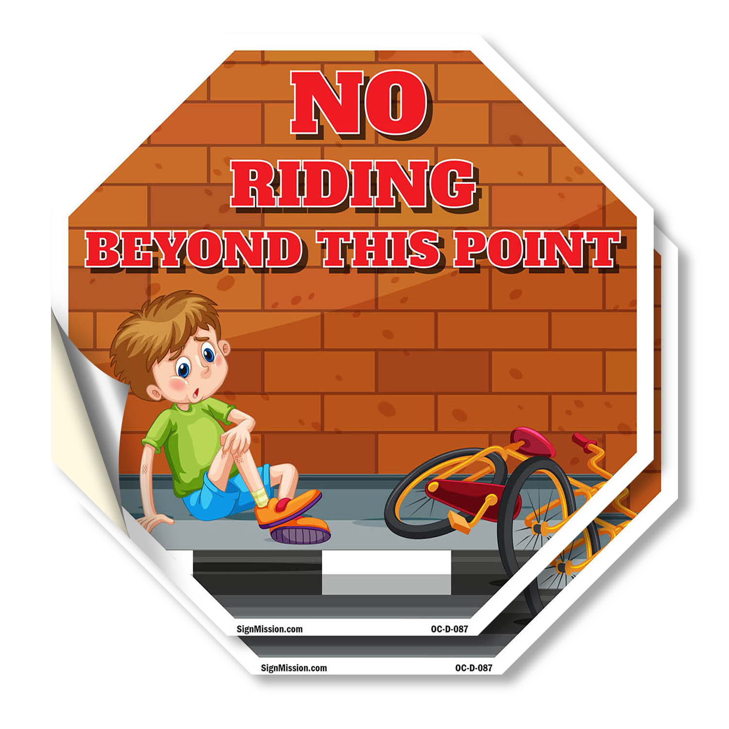 No Riding Beyond This Point Octagon Sign Weather Resistant Made in the USA - Picture 2 of 64