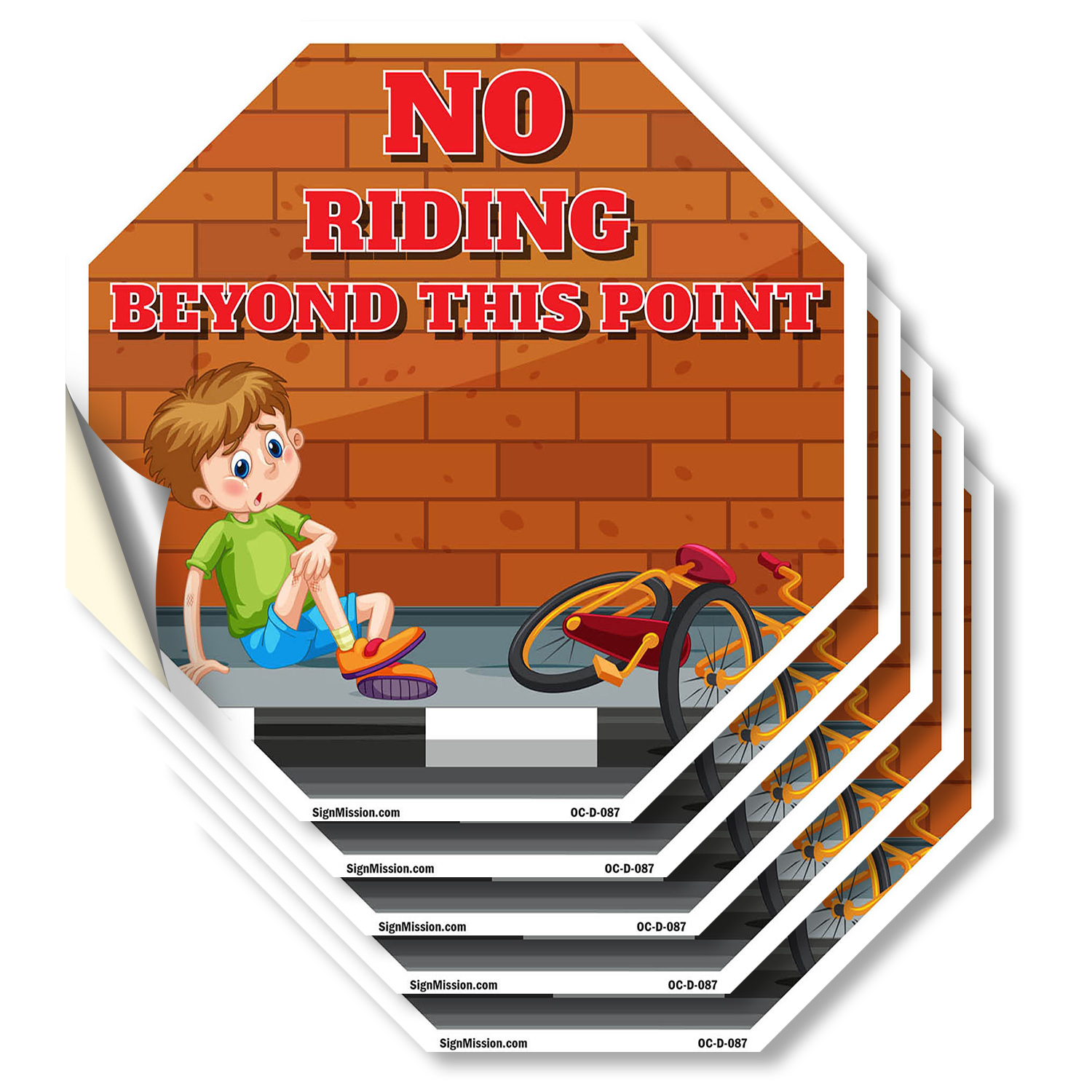 No Riding Beyond This Point Octagon Sign Weather Resistant Made in the USA - Picture 22 of 64