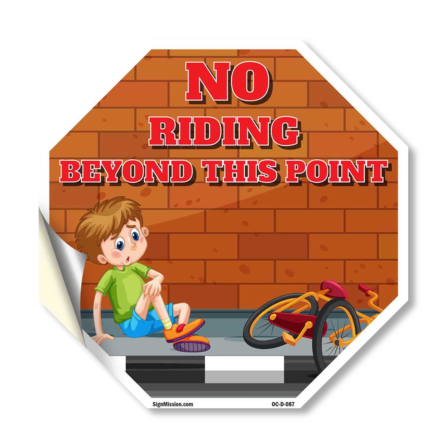 No Riding Beyond This Point Octagon Sign Weather Resistant Made in the USA - Picture 32 of 64