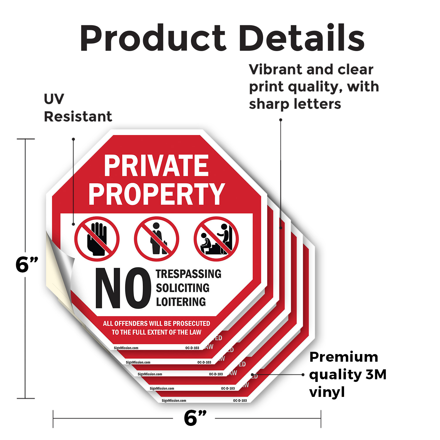 Private Property No Trespassing S Octagon Sign Weather Resistant Made in the USA - Picture 22 of 28