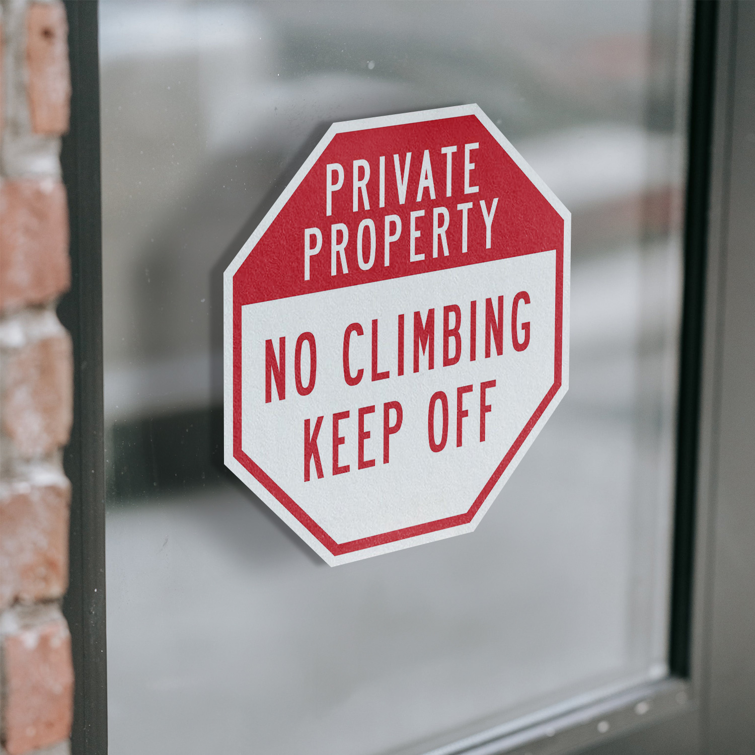 Private Property No Climbing Keep Octagon Sign Weather Resistant Made in the USA - Picture 4 of 64