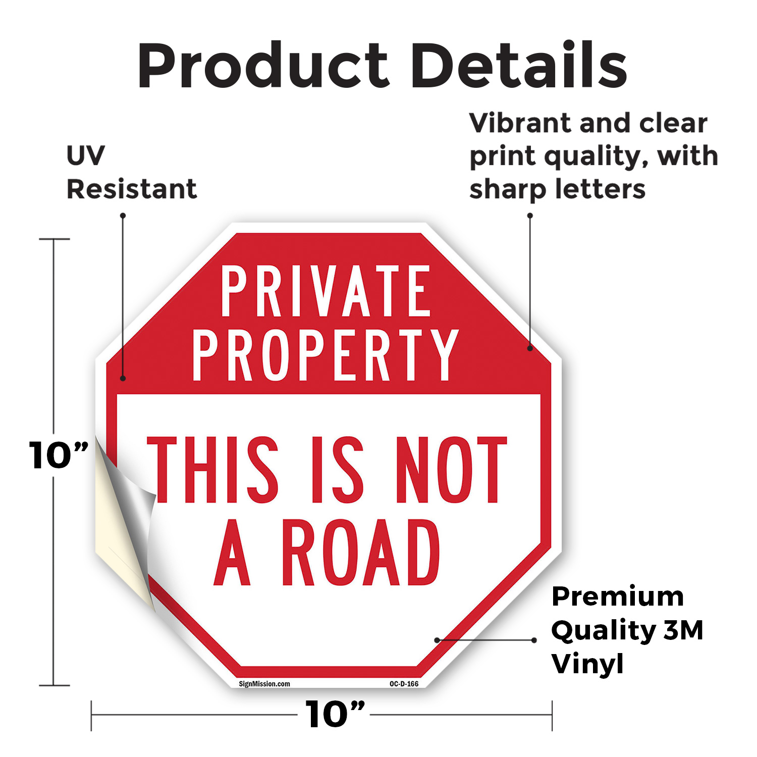 Private Property This Is Not a Ro Octagon Sign Weather Resistant Made in the USA - Picture 33 of 64