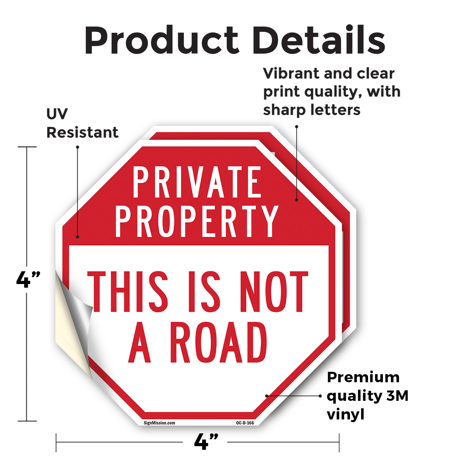 Private Property This Is Not a Ro Octagon Sign Weather Resistant Made in the USA - Picture 13 of 64