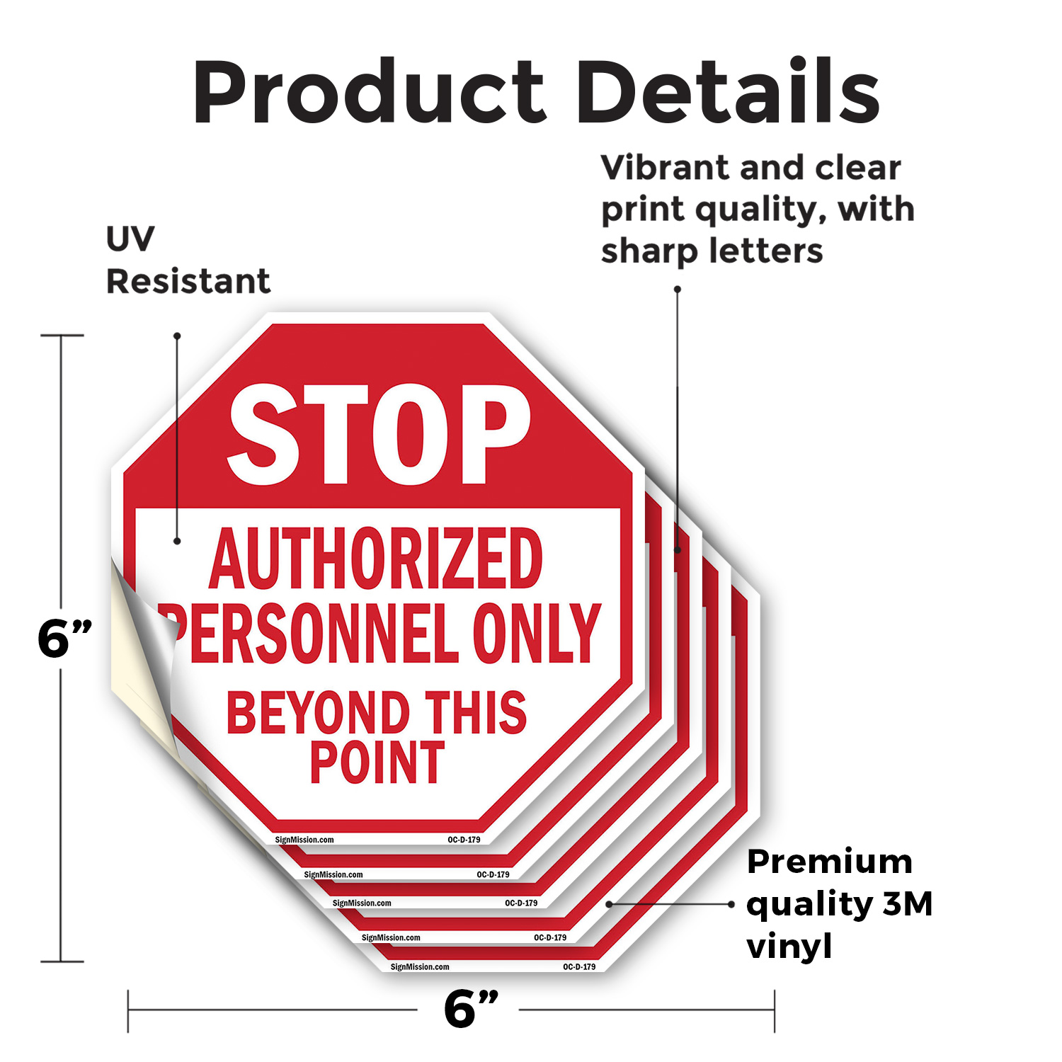 Stop Authorized Personnel Only Be Octagon Sign Weather Resistant Made in the USA - Picture 28 of 64