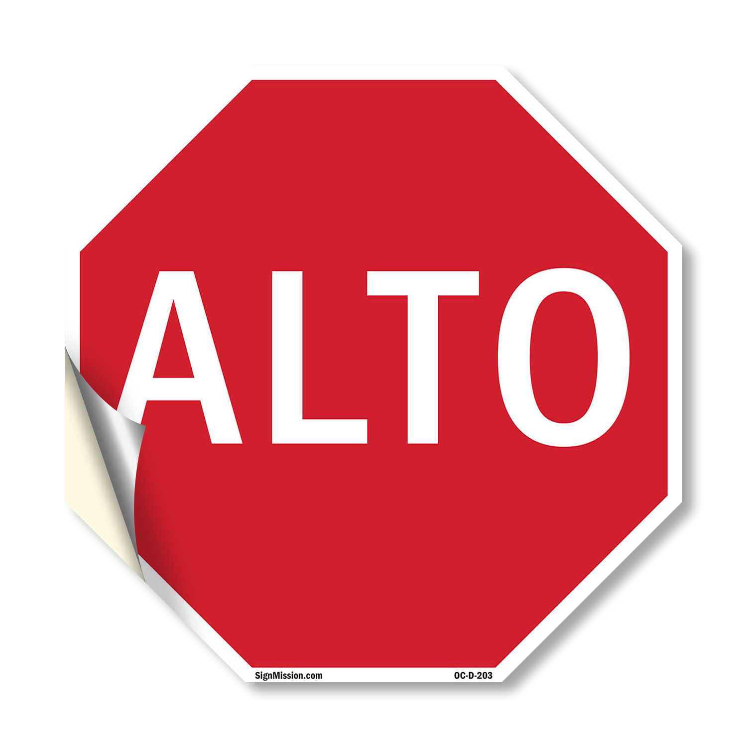 Alto Octagon Sign Weather Resistant UV Protected for Workplace Made in the USA