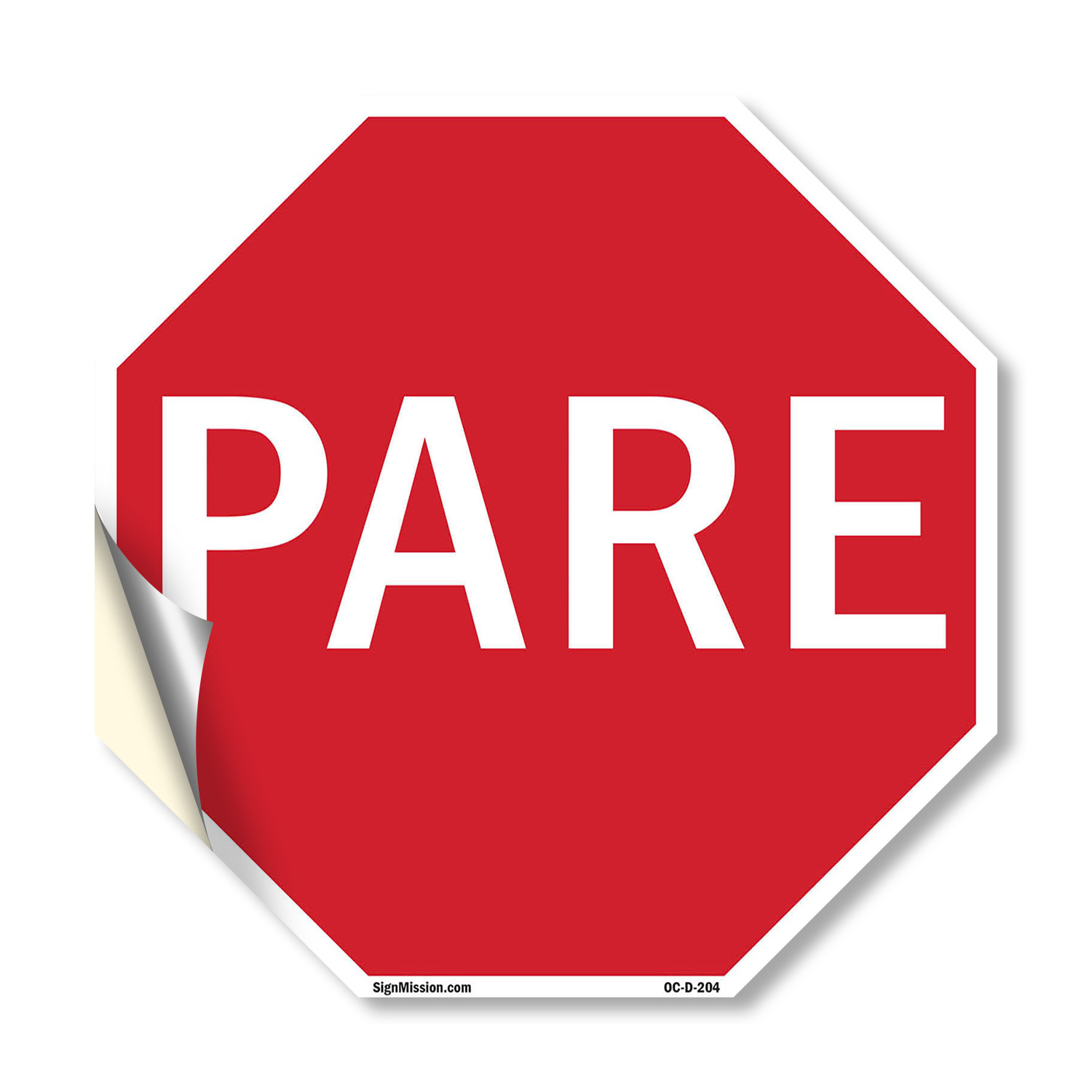 Pare Octagon Sign Weather Resistant UV Protected for Workplace Made in the USA